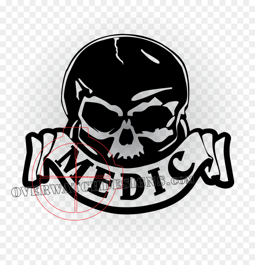 Medic Decal Skull - Portable Network Graphics, HD Png Download - browning logo png