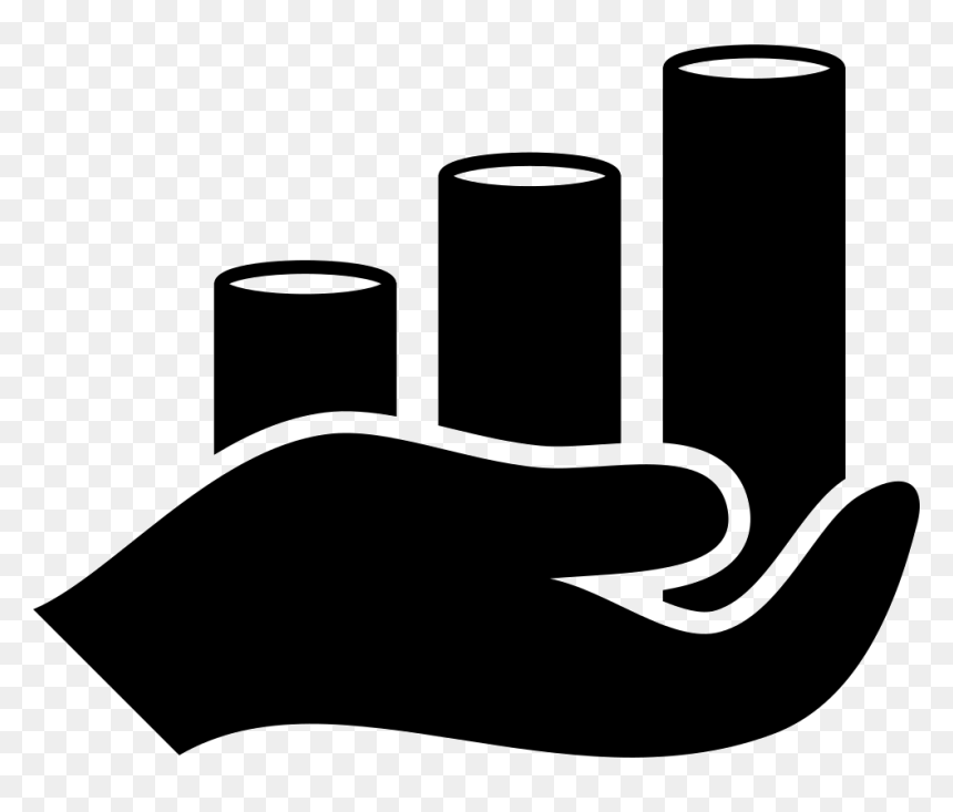 Coins Stacked On A Hand Palm - Coins In Hand Icon Png, Transparent Png - hand palm png