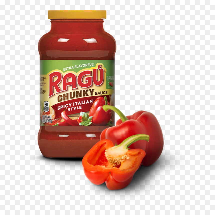 Ragú Flavored With Meat, HD Png Download - spicy png