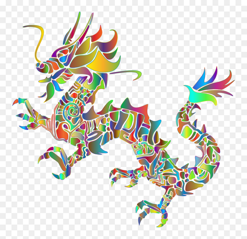 Art,dragon,graphic Design - Transparent Silhouette Dragon Clipart, HD Png Download - chinese dragon vector png