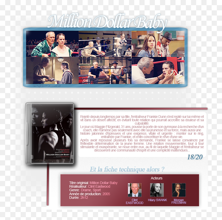 Million Dollar Baby De Clint Eastwood Avec Clint Eastwood, - Million Dollar Baby, HD Png Download - clint eastwood png