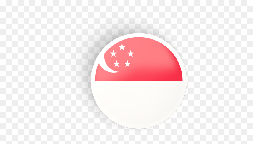 Round Concave Icon - Circle, HD Png Download - singapore flag png