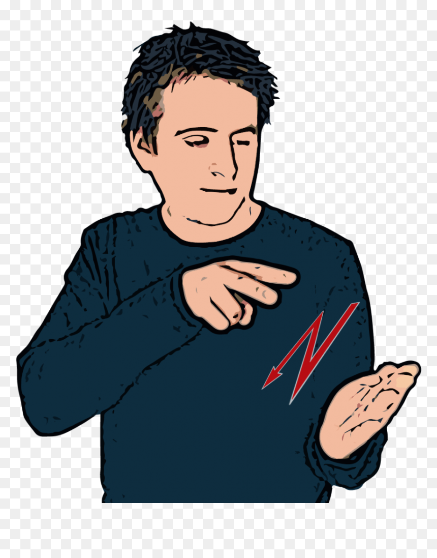Secondary Hand Held Open With Palm Facing Signer - Bsl Sign Read, HD Png Download - hand palm png