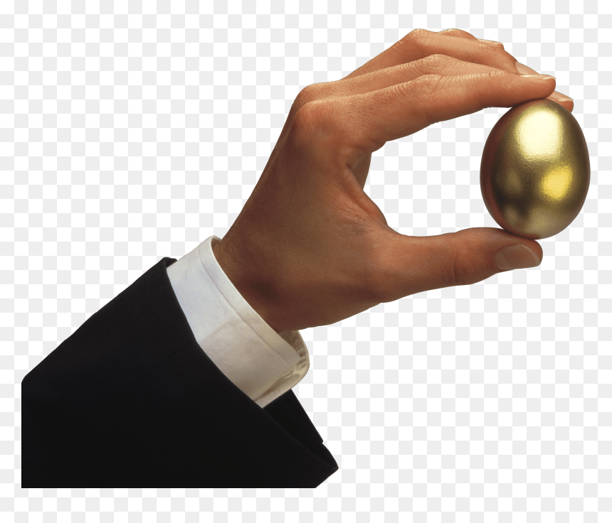 Golden Egg Transparent Png - Hand Holding A Golden Egg, Png Download - golden egg png