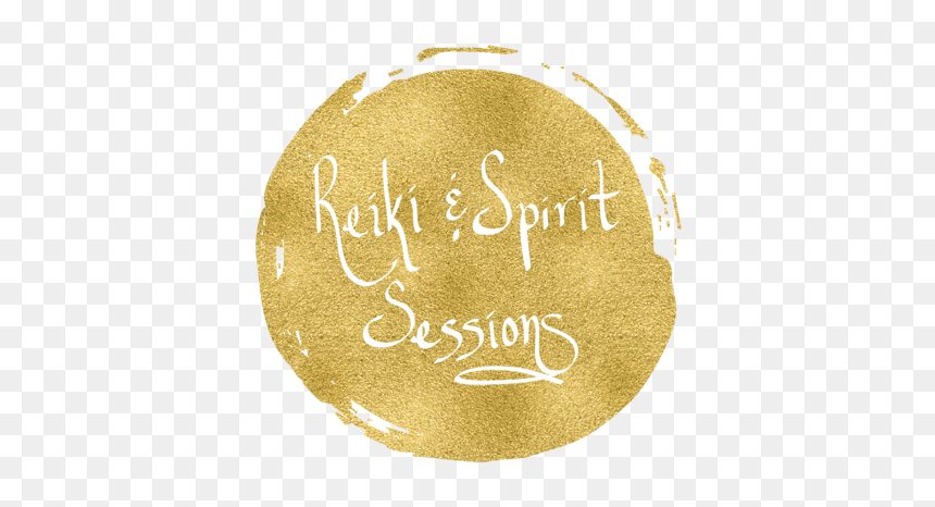 Reiki & Spirit Sessions Gold Button Png - Calligraphy, Transparent Png - gold button png