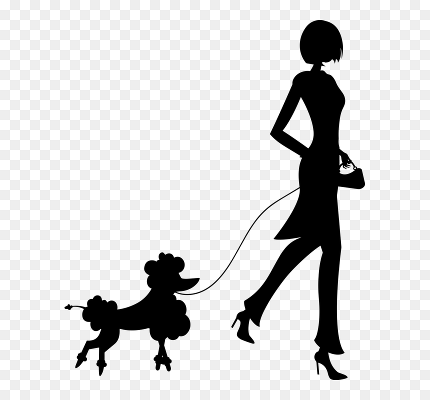 Silhouette, HD Png Download - girl walking png