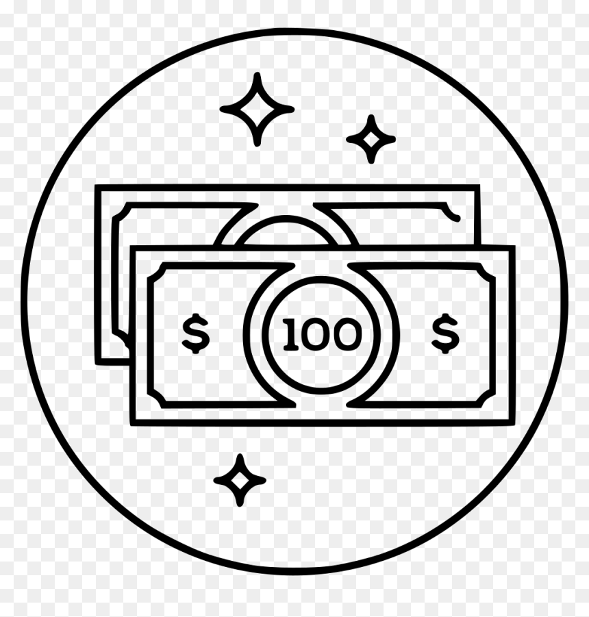 Money Bills Cash Dollars - Self Confidence Icon Png, Transparent Png - 100 dollars png