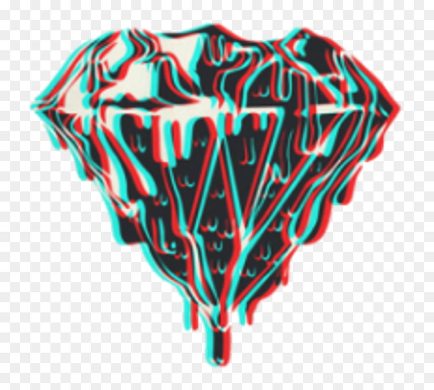 Glitch Diamond Black Photography Clipart Wallpaper - Melted Diamond Tattoo, HD Png Download - melting png