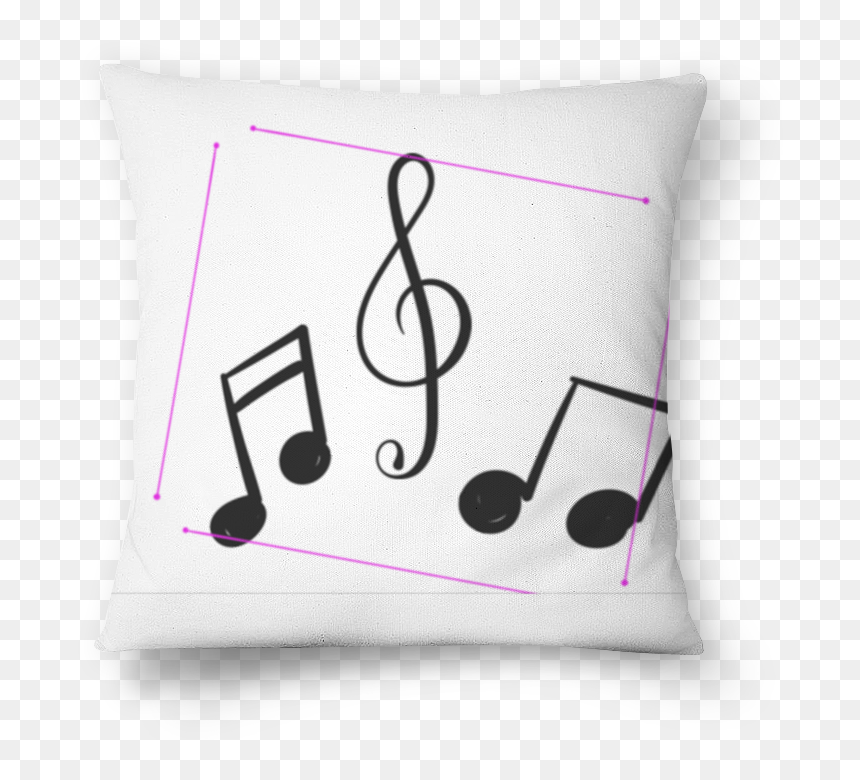 Almofada Notas Musicais De Bellah Magalhãesna - Cushion, HD Png Download - notas musicais png