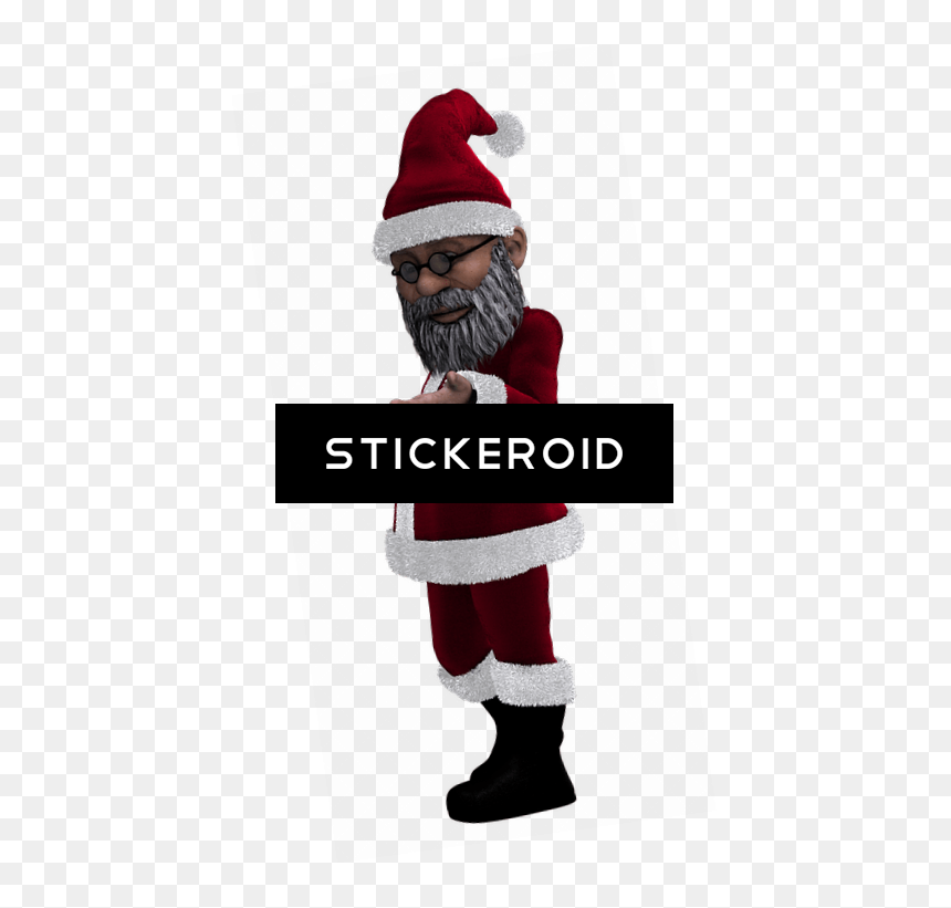 Santa Claus Skinny Version Palm Up - Portable Network Graphics, HD Png Download - hand palm png
