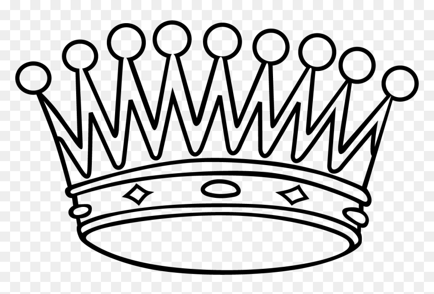Black And White Crown, HD Png Download - crown drawing png