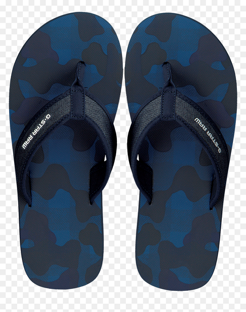 Blue G-star Raw Flip Flops Loaq - Flip-flops, HD Png Download - military star png