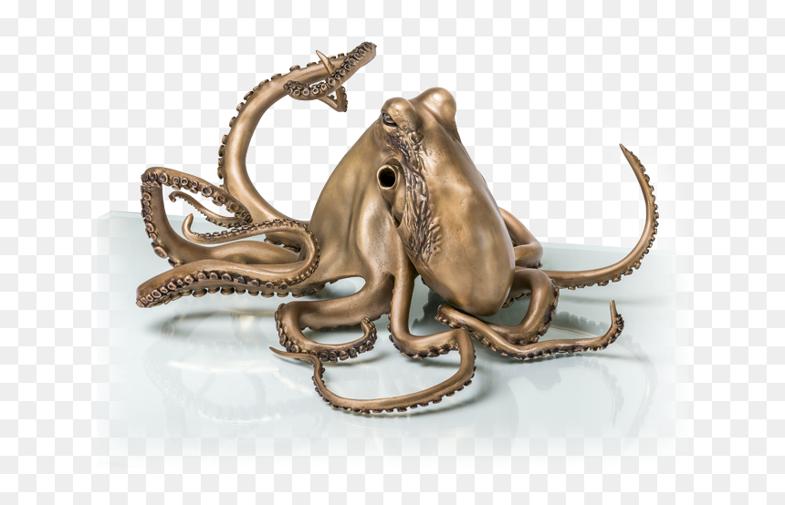 Bronzefigur Octopus Von Viktor Palus - Octopus, HD Png Download - octopus tentacles png