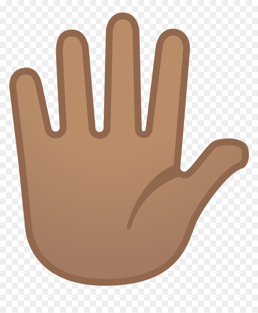 Hand With Fingers Splayed Medium Skin Tone Icon - Illustration, HD Png Download - praying hands icon png