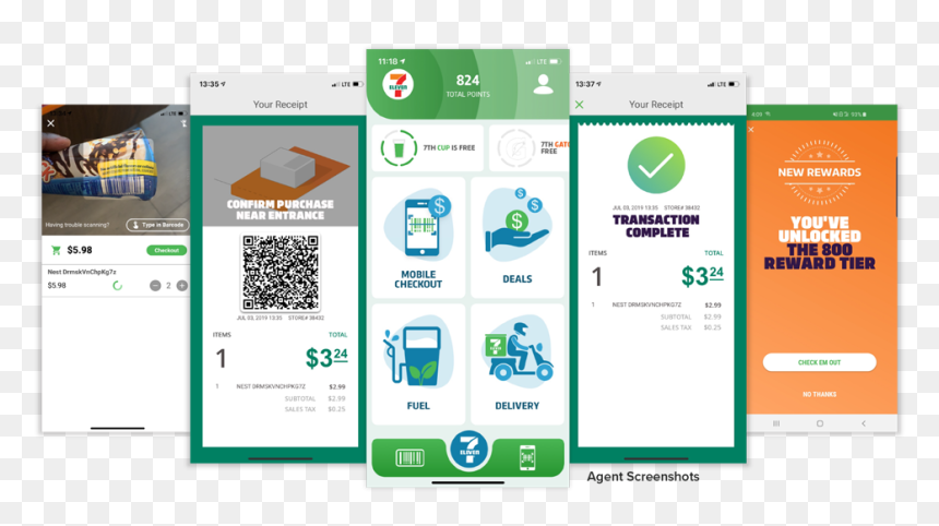 7 Eleven Scan And Pay, HD Png Download - 7 eleven logo png