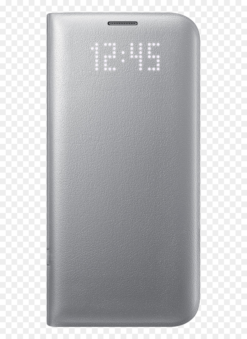 Samsung Galaxy S7 Edge Led Cover Silver - Smartphone, HD Png Download - galaxy s7 png