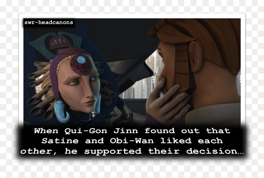 When Qui Gon Jinn Found Out That Satine And Obi Wan - Dutchess And Obi Wan, HD Png Download - qui gon jinn png