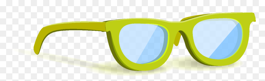 Cartoon Green Glasses Elements - Plastic, HD Png Download - glasses vector png
