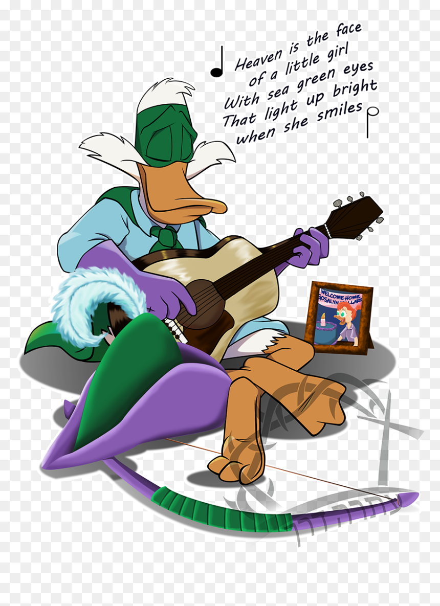 Heaven Is The Face Of A Little Girl Every Year, Drake - Darkwing Duck And Quivering Quack, HD Png Download - drake sitting png