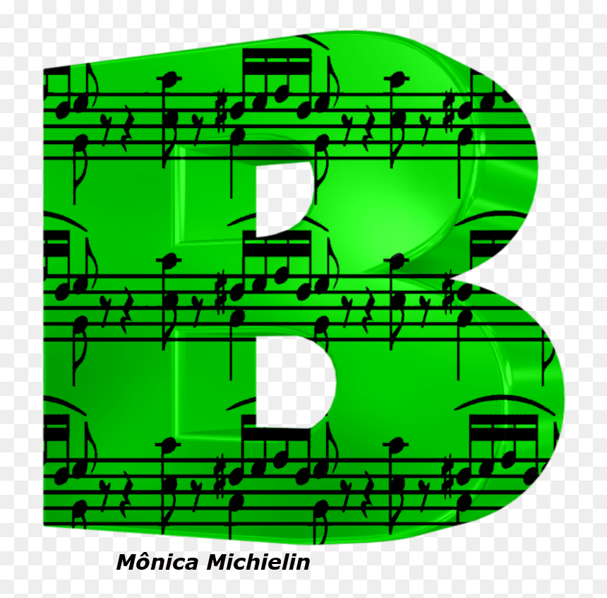 Alfabeto Notas Musicais E Fundo Verde Png, Transparent Png - notas musicais png