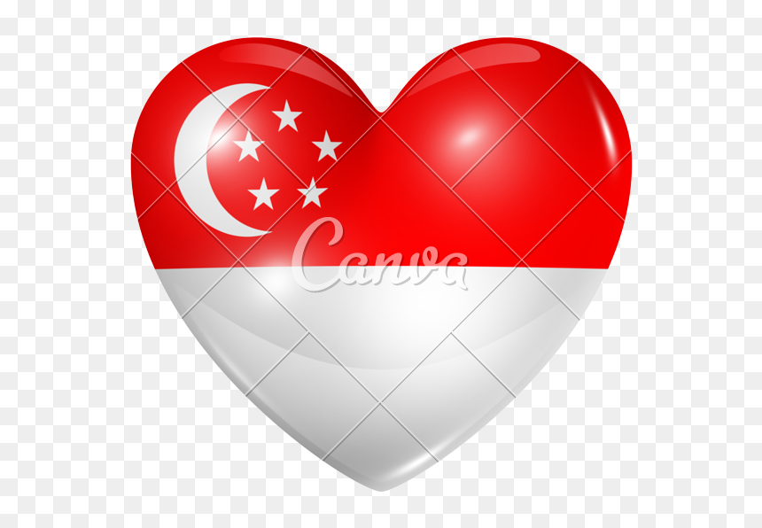 Singapore Flag Clipart Flower - Lion Head Symbol Of Singapore, HD Png Download - singapore flag png