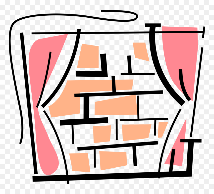 Vector Illustration Of Window Opening View Looks At, HD Png Download - window vector png