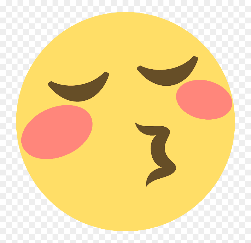 Kissing Face With Closed Eyes Emoji Clipart - Good Mood Face Emoji, HD Png Download - closed eyes png