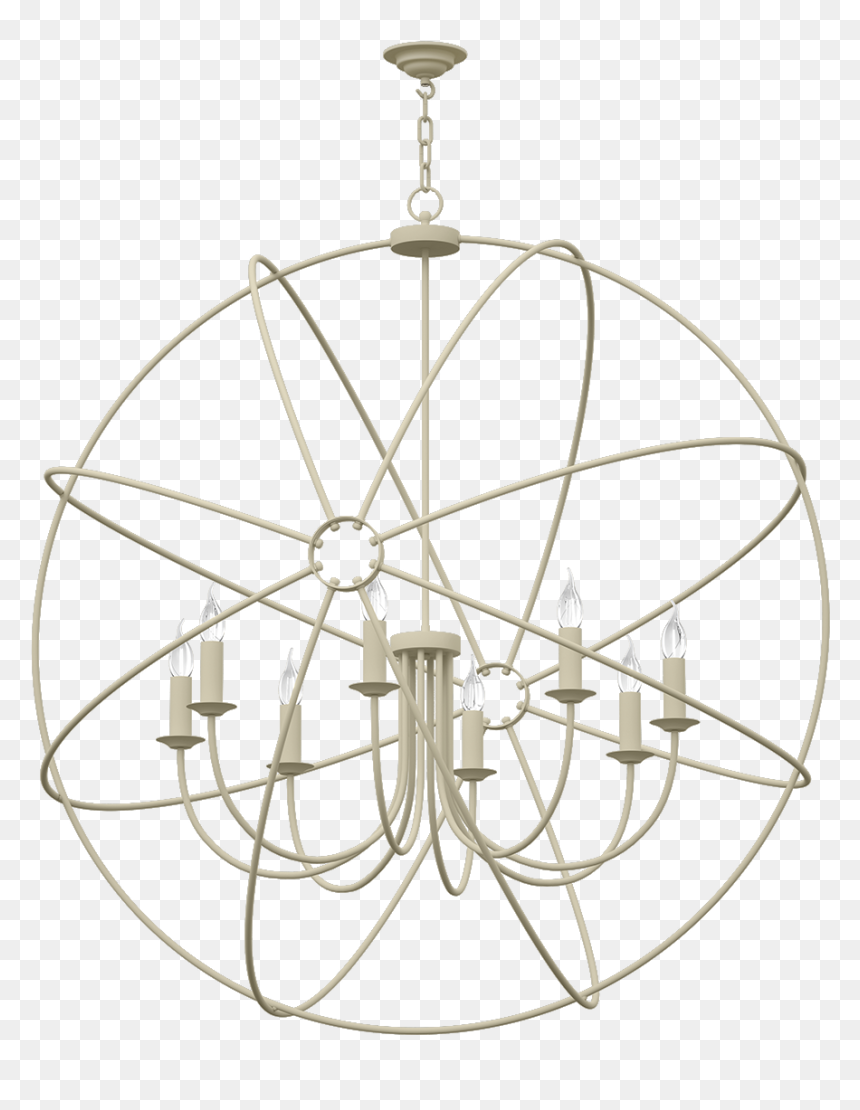 Orb Bespoke 8 Light 1200mm Pendant Black - Black, HD Png Download - light orb png