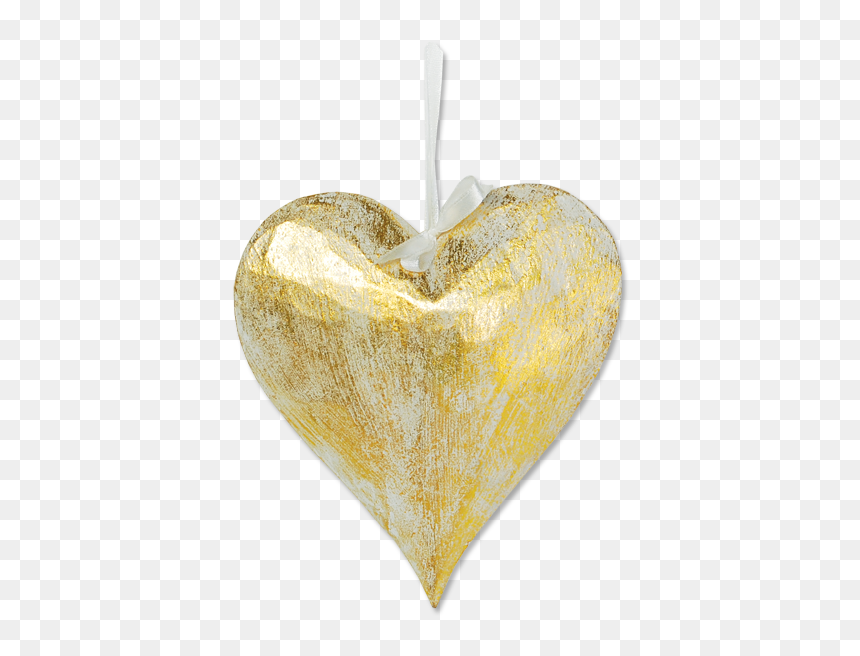 Heart, HD Png Download - gold christmas ornament png