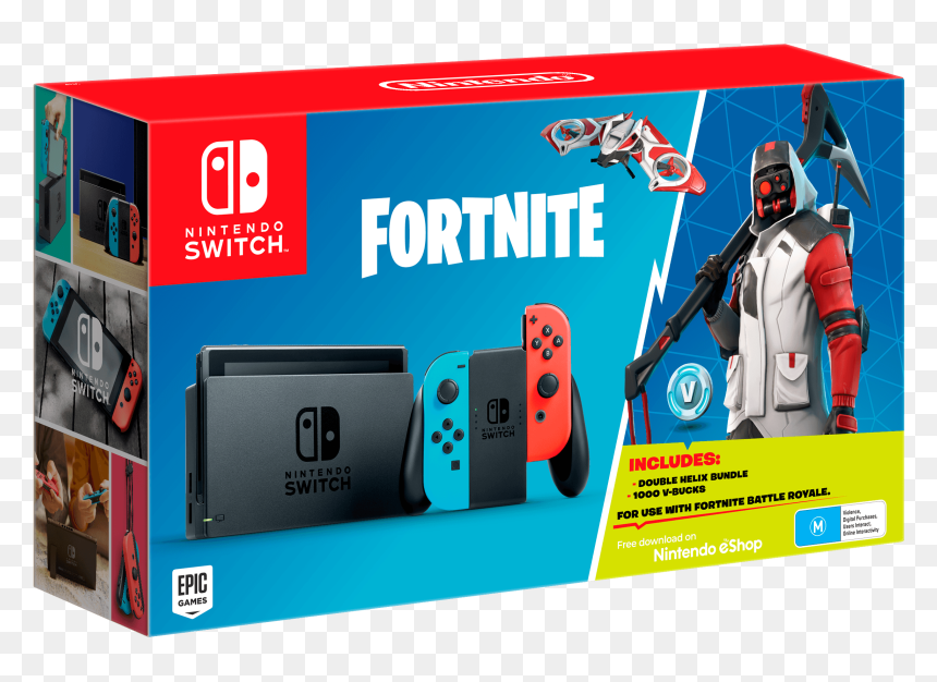 Bundle Contains 1,000 V-bucks And A Double Helix Bundle - Nintendo Switch Fortnite, HD Png Download - double helix png
