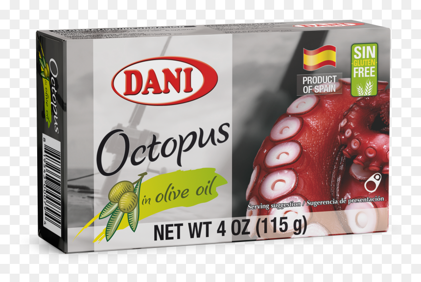 Octopus In Olive Oil 106g - Dani Pulpo, HD Png Download - octopus tentacles png