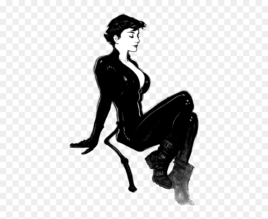Catwoman Adam Hughes, HD Png Download - drake sitting png