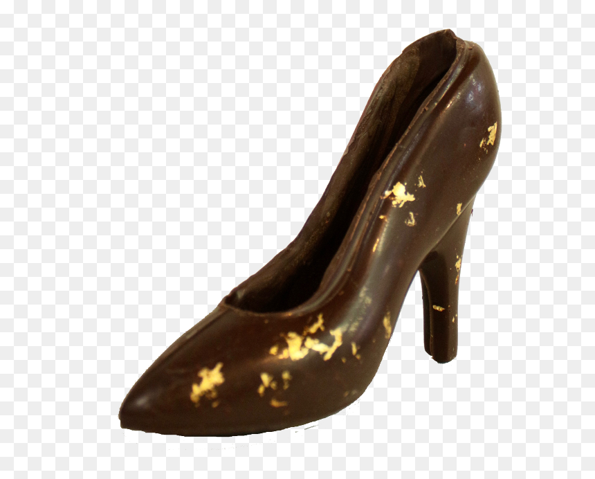 One Gold Cinderella Slipper - Chocolate Shoe Png, Transparent Png - cinderella glass slipper png