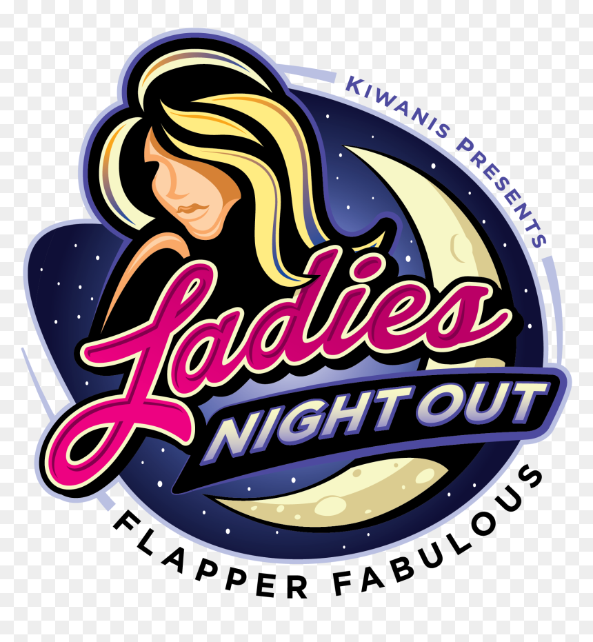 Great Falls Kiwanis Ladies Night Out Event Logo, - Label, HD Png Download - ladies night png