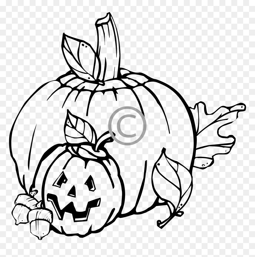 October Clipart Black And White, HD Png Download - halloween clip art png