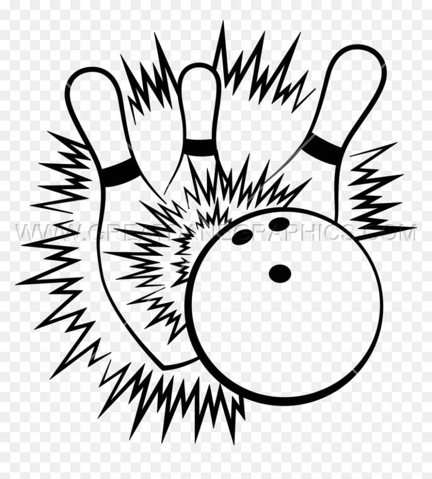Bowling Strike Png - Bowling In Line Art, Transparent Png - bowling strike png