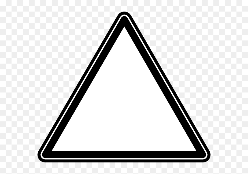 White Triangle Clip Art At Clker - Triangle Clipart Black And White, HD Png Download - triangle vector png