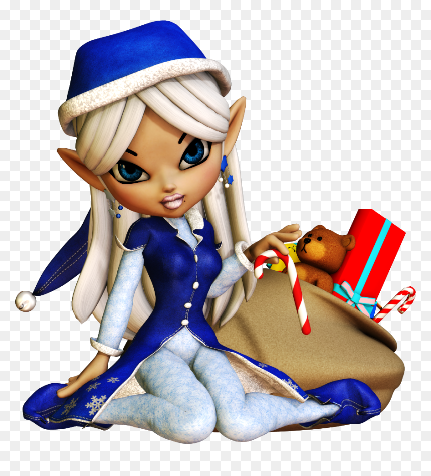 Christmas Elf Girl Png , Png Download - Elf Christmas Gift Clip Art, Transparent Png - christmas elf png