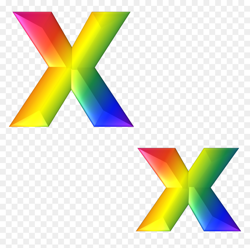 Letter X, HD Png Download - rainbow gradient png