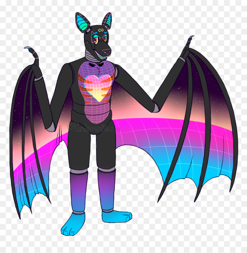 [g] Vaporwave Bat - Illustration, HD Png Download - vapor wave png
