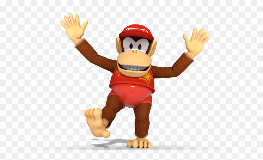 Video Games Fanon - Diddy Kong Swimming, HD Png Download - funky kong png