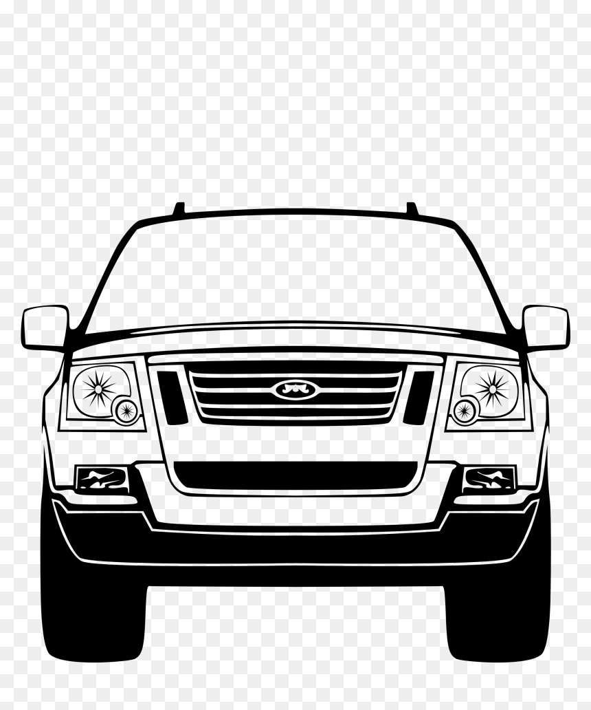 Car Toyota Clip Art - Front Car Silhouette Png, Transparent Png - car front view png
