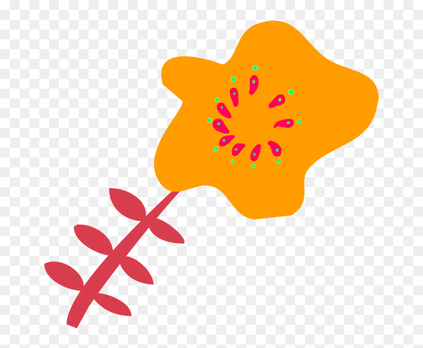 Scrapbooking Flower Orange - Png Digital Flower Drawing, Transparent Png - poppy flower png