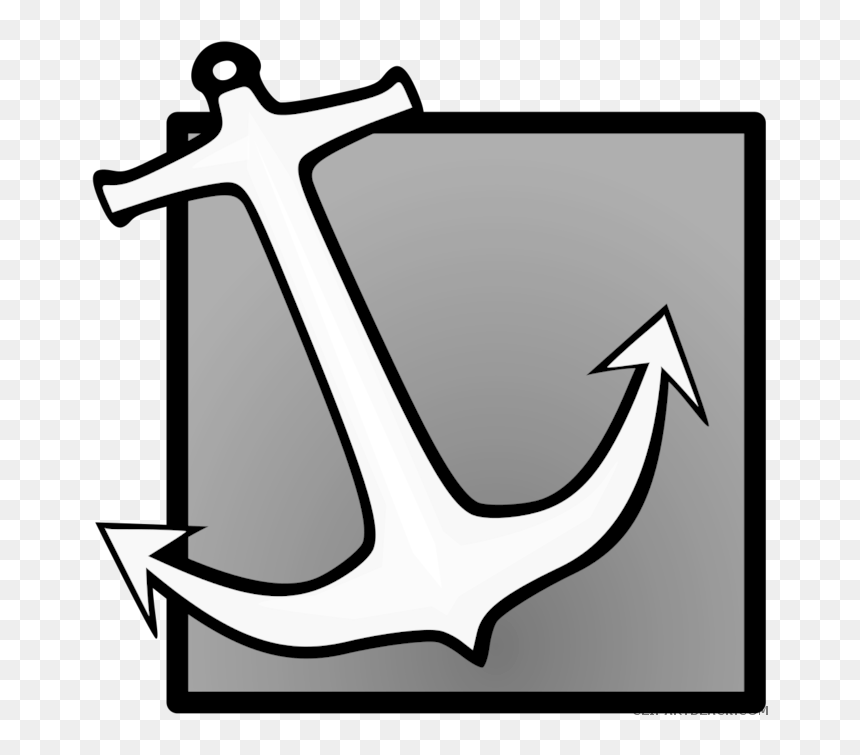 Anchor Tools Free Black White Clipart Images Clipartblack - Anchor Clip Art, HD Png Download - white anchor png