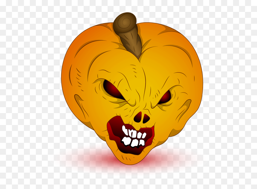 Super Angry Pumpkin Halloween Clip Arts - Transparent Evil Pumpkin, HD Png Download - cartoon pumpkin png