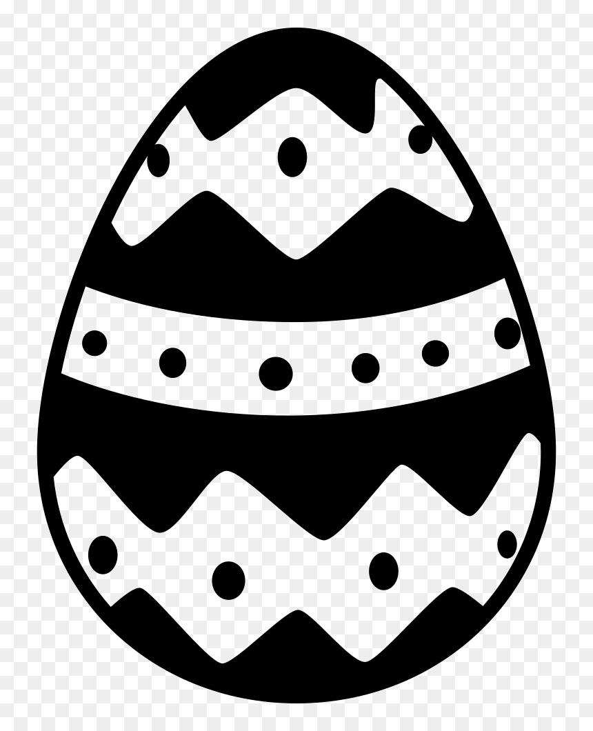 Easter Egg With One Horizontal Straight Line And Two - Easter Egg Icon Transparent, HD Png Download - line of dots png