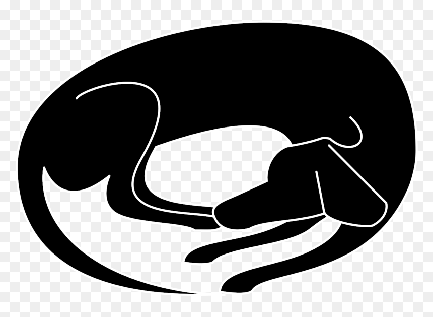 Resting/sleeping Dog Clip Arts - Dog Silhouette Sleeping Dachshund, HD Png Download - sleep icon png