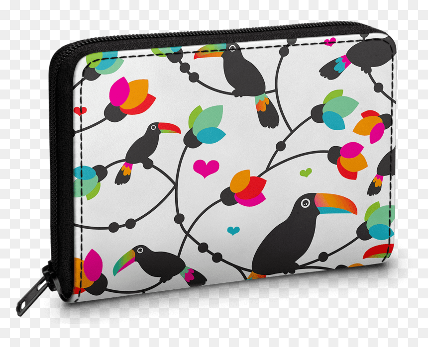 Dailyobjects Tree Tucan Zipper Slim Card & Coin Wallet - Cockatiel, HD Png Download - tucan png