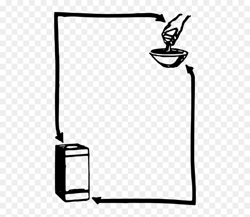 Transparent Mixing Bowl Clipart Black And White - Clip Art, HD Png Download - computer arrow png
