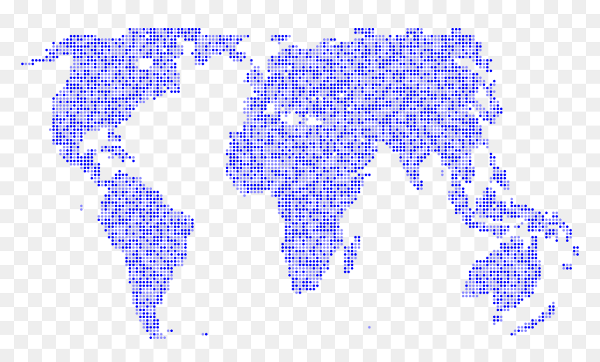 Transparent Map Dot World Map Dots 2 Variation 2 Clip Arts - Png Dot World Map, Transparent ...